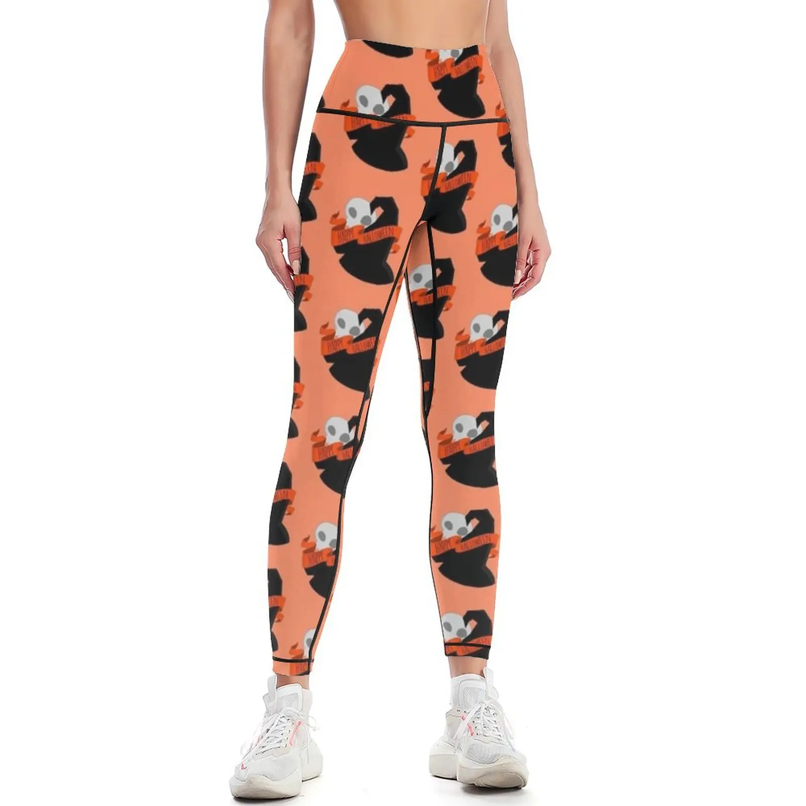 

Happy Halloween Ribbon \\ SharFully Leggings Tight fitting woman Fitness woman sporty woman gym Womens Leggings