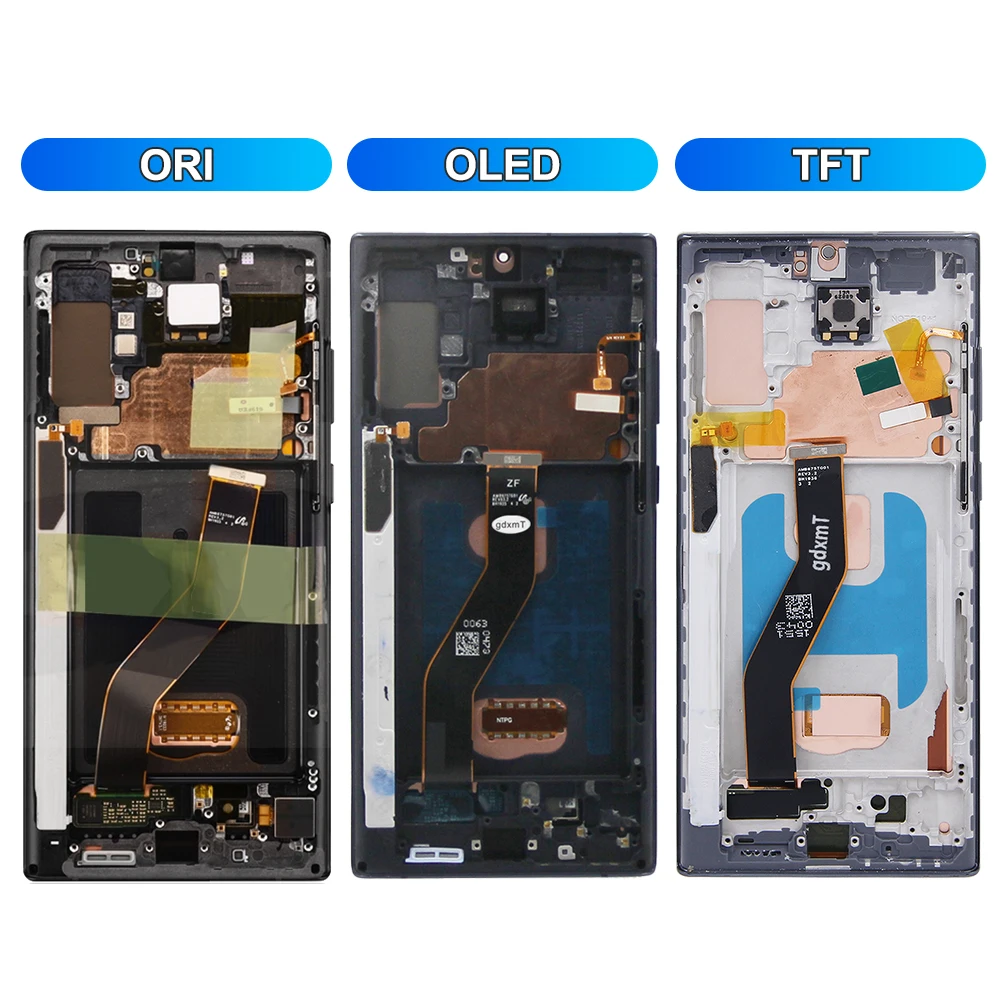 LCD AMOLED con cornice per SAMSUNG Nota 10 Plus LCD SM-N975F, SM-N975U Display Touch Screen Digitizer Assembly Sostituzione