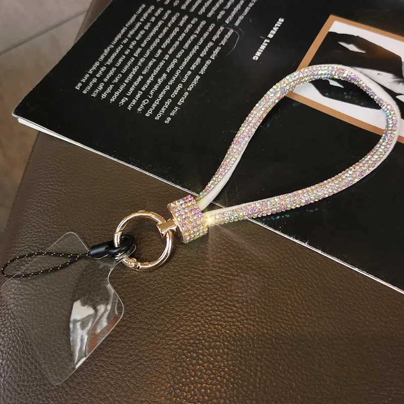 Handy-Lanyard Luxus-Strass-Schlüsselband Hochwertiges XYun Kurzes Diamantbesetztes Armband Verlustsicheres Verstärktes Schlüsselband