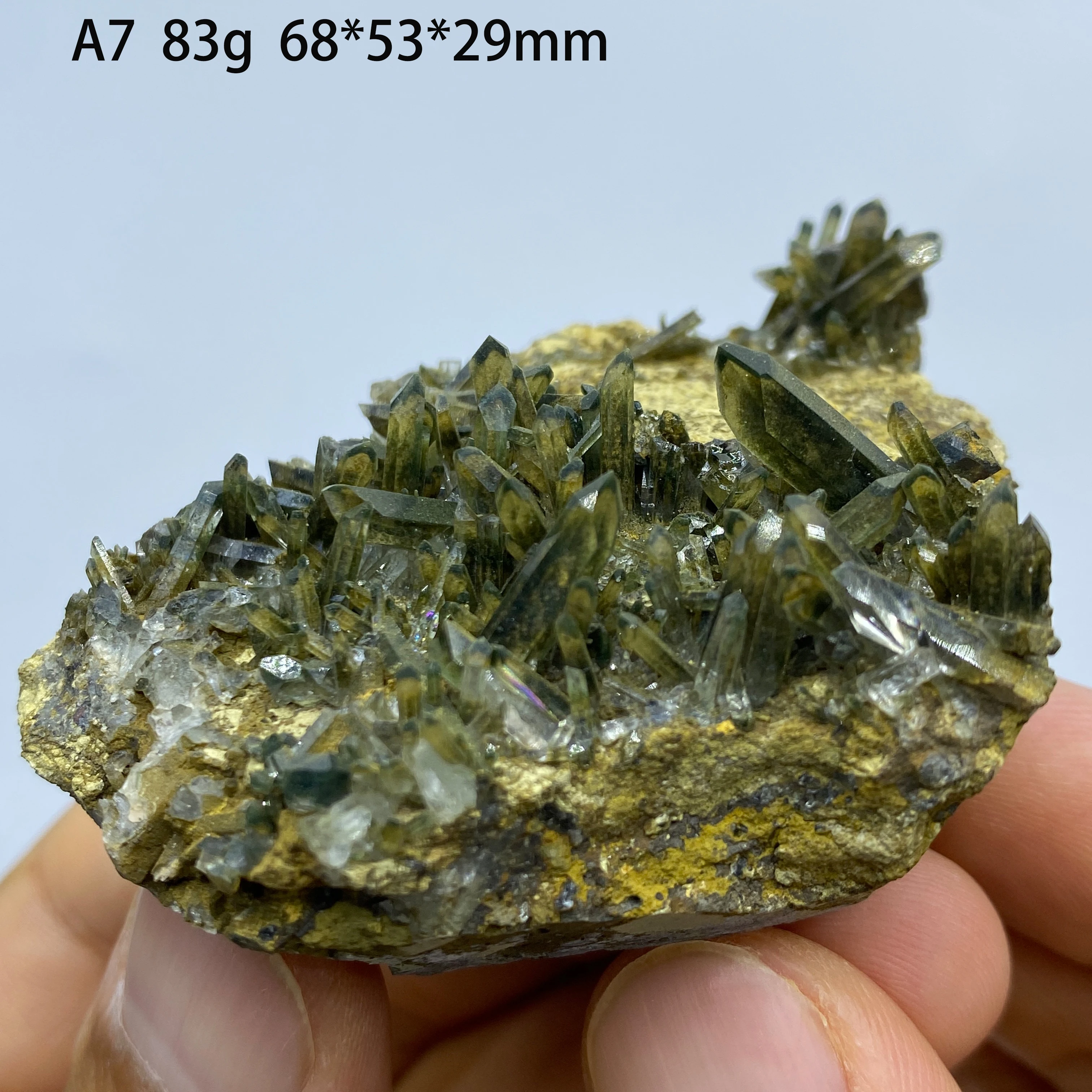 Natural Green Phantom Quartz Cluster Raw Specimen Reiki Healing Chakra Balancing Meditation Home Decor Mineral Collectible Gift