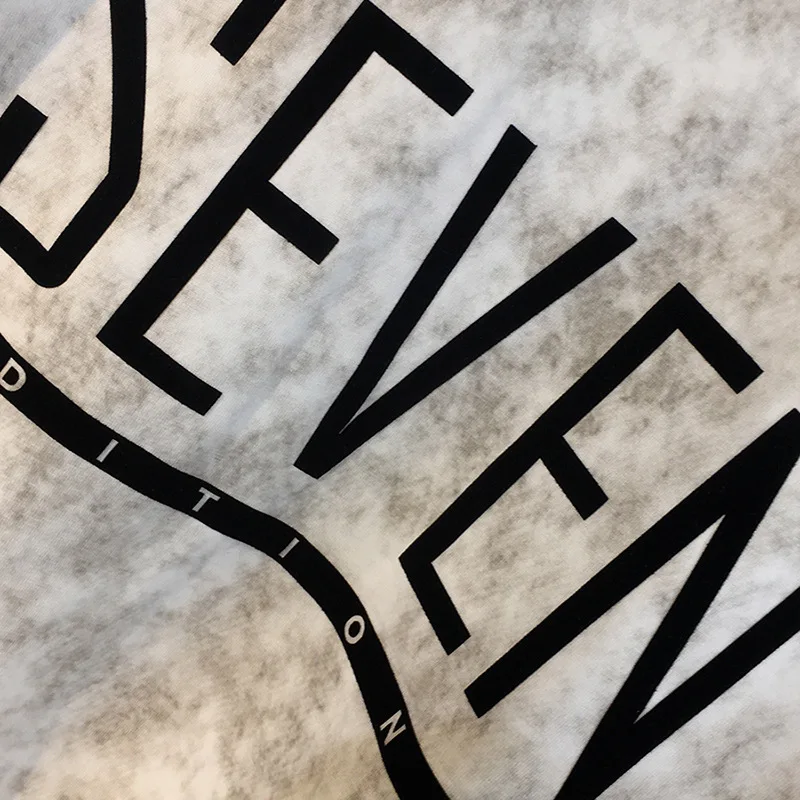 Casual American T-shirt men's 2025 new summer breathable elastic fashionable printed loose round neck tops