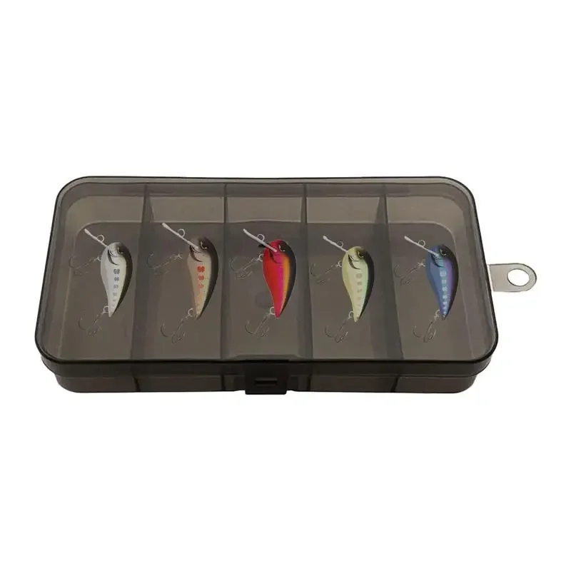 

Fishing Tackle Accessory Box Transparent 5 Grid Lure Storage Box For Fishing Sealed Fishing Tool Box For Hooks Beads And Lures