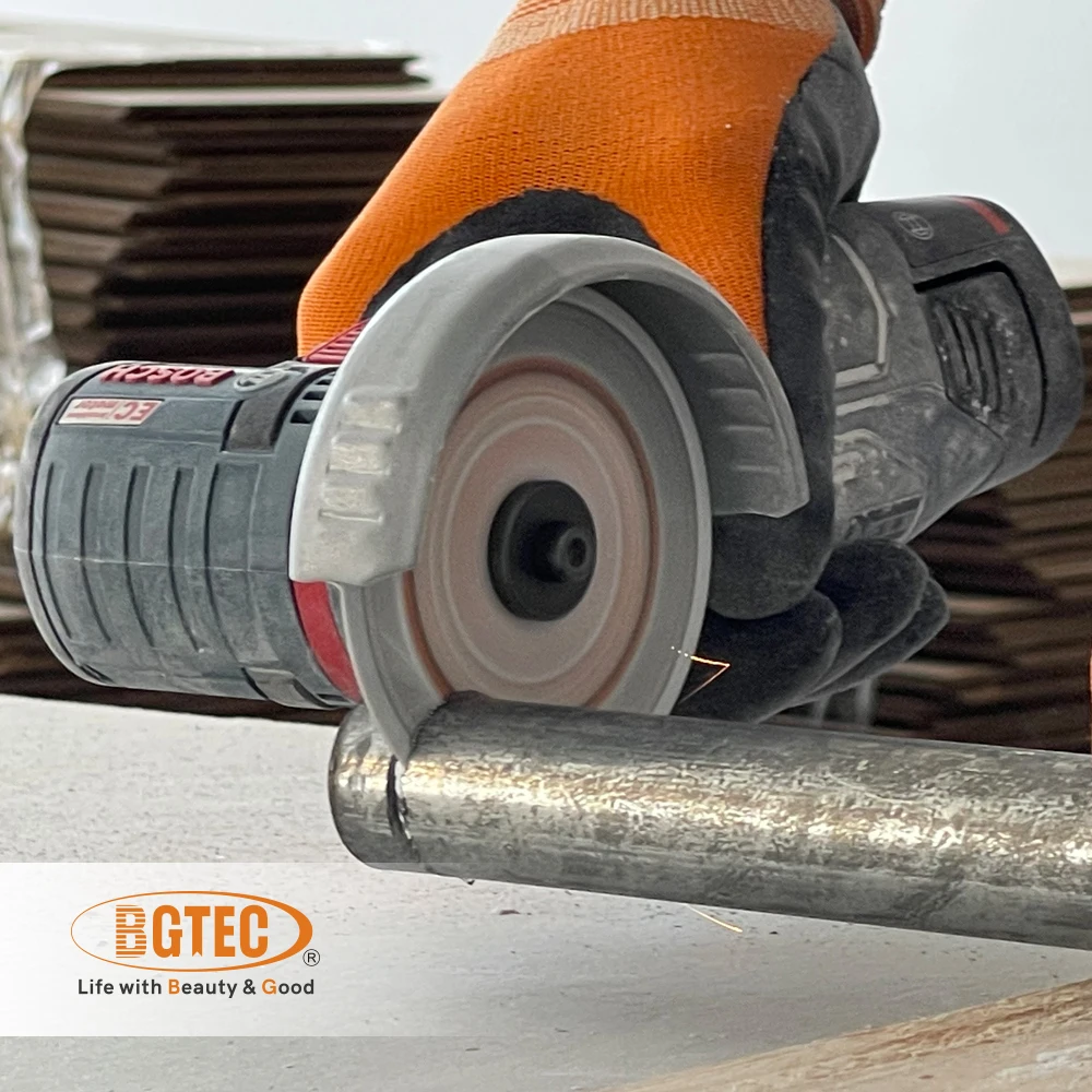 BGTEC 4/4.5/5 Inch Cutting Metal Disc Cut Rebar Steel Pipe Iron Fixture Bore22.23mm Vacuum Brazed Saw Blade Dia105/115/125mm