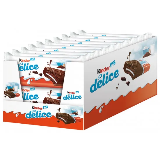 Kinder Delice spongy cocoa bar pack 20 units