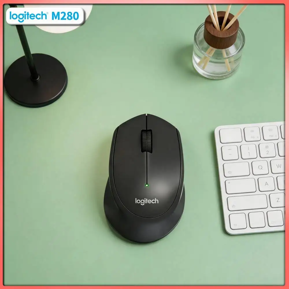 Logitech M280 Ergonomic Wireless Mouse Anti-Slip Pads 2.4GHz Nano Receiver 10m Distance for Study PC Linux Mac