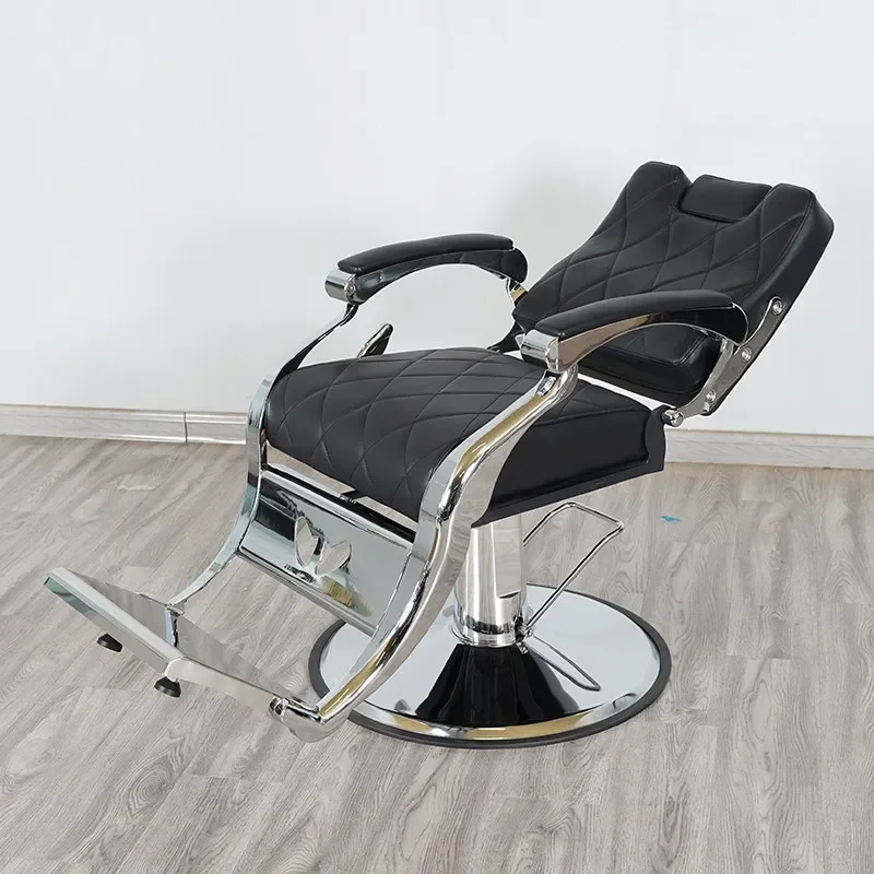# Swivel Professional Barber Chair Reclining High Back Salon Chair Movable Comfortable Friseurstuhl Barbershop Furniture