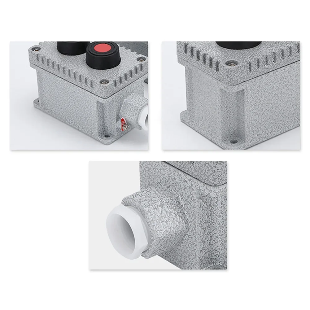 Aluminum Explosion Proof Button Enclosure Two Button Start Switch 220V 380V 10A IP65 IICT6 for Petroleum Industry