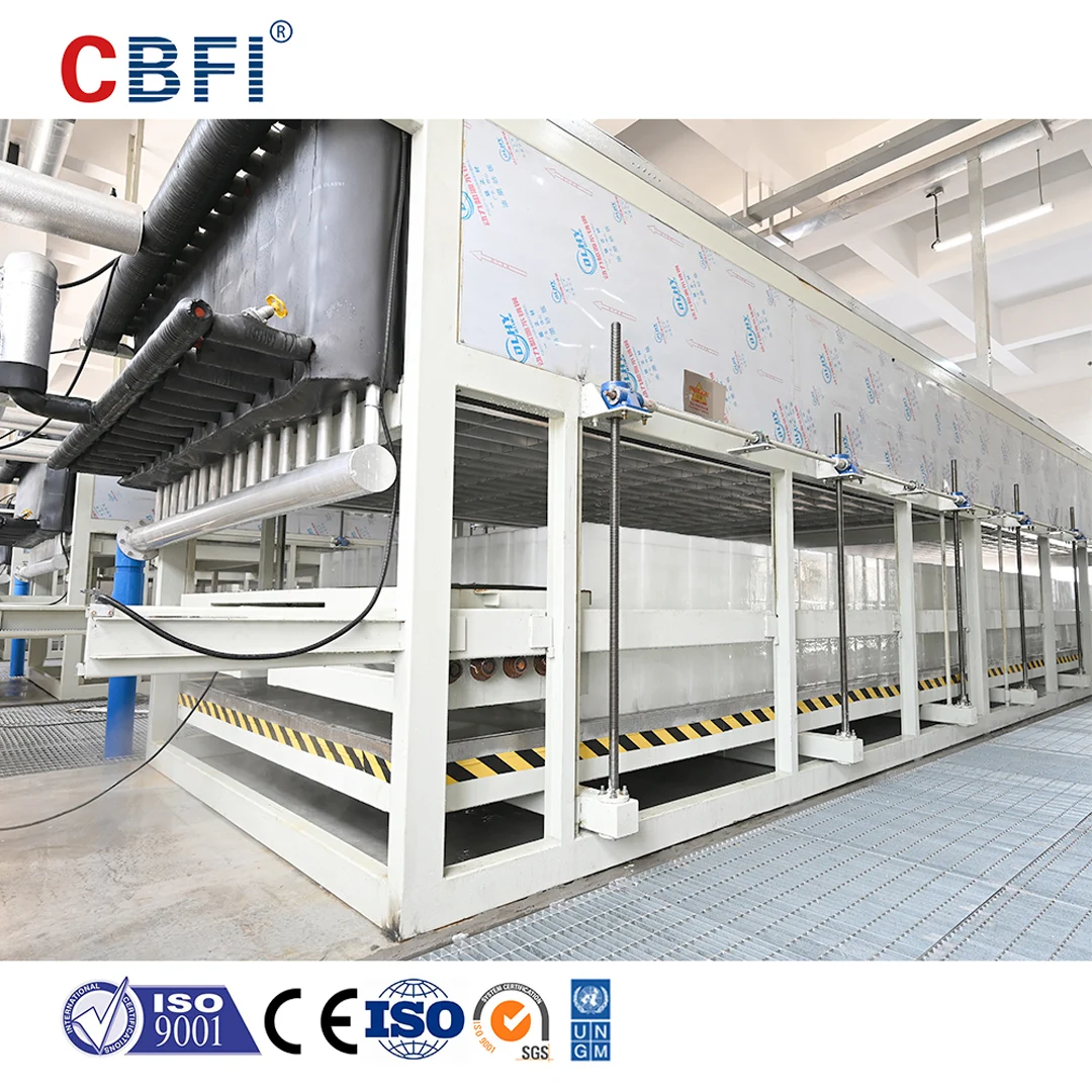 CBFI Industrial Direct Cooling Big Ice Block Making Machine with Engine Motor Gear & PLC