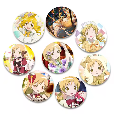 Mami Tomoe Cartoon Brooches Cute Cosplay Pins Backpack Shoes Jewelry Accessories Gifts Anime Puella Magi Madoka Magica Badge