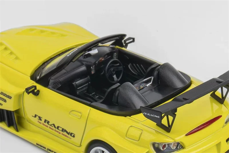 Micro Turbo 1:64 S2000 JS Racing Metallic yellow Diecast Model Car