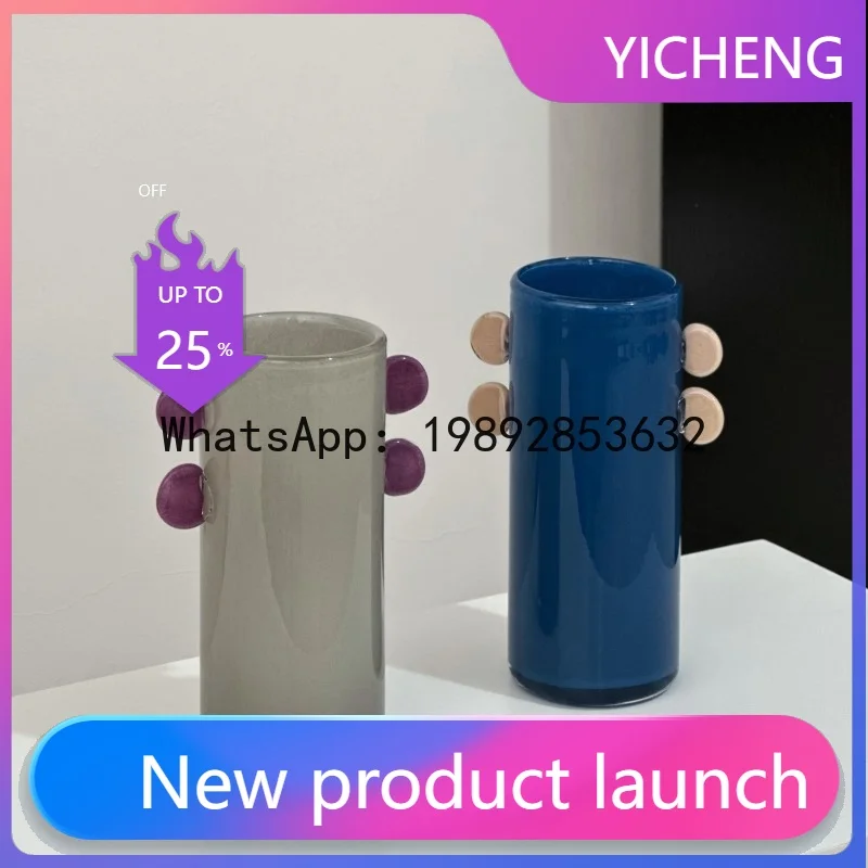 

A2 Colored Geometric Glass Vase Color Patches Flower Vase Hydroponics Terrarium Flower Arrangement Accessories Home Decoration