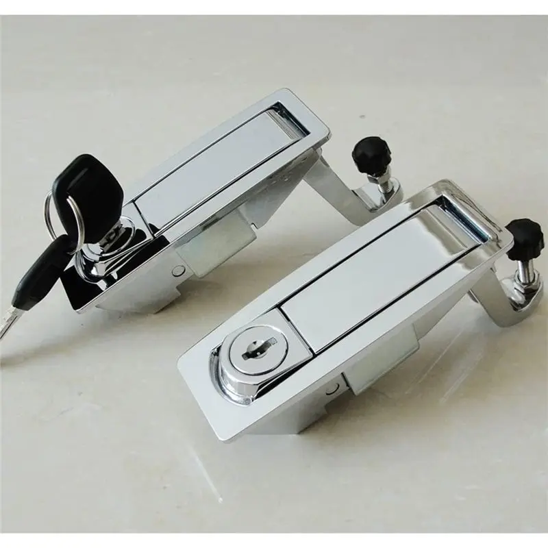 SOFT-Compression Latches Lock Zinc Alloy, Silver, 2PCS Trigger Latches Lock Adjustable Lever Hand Operated, Flush