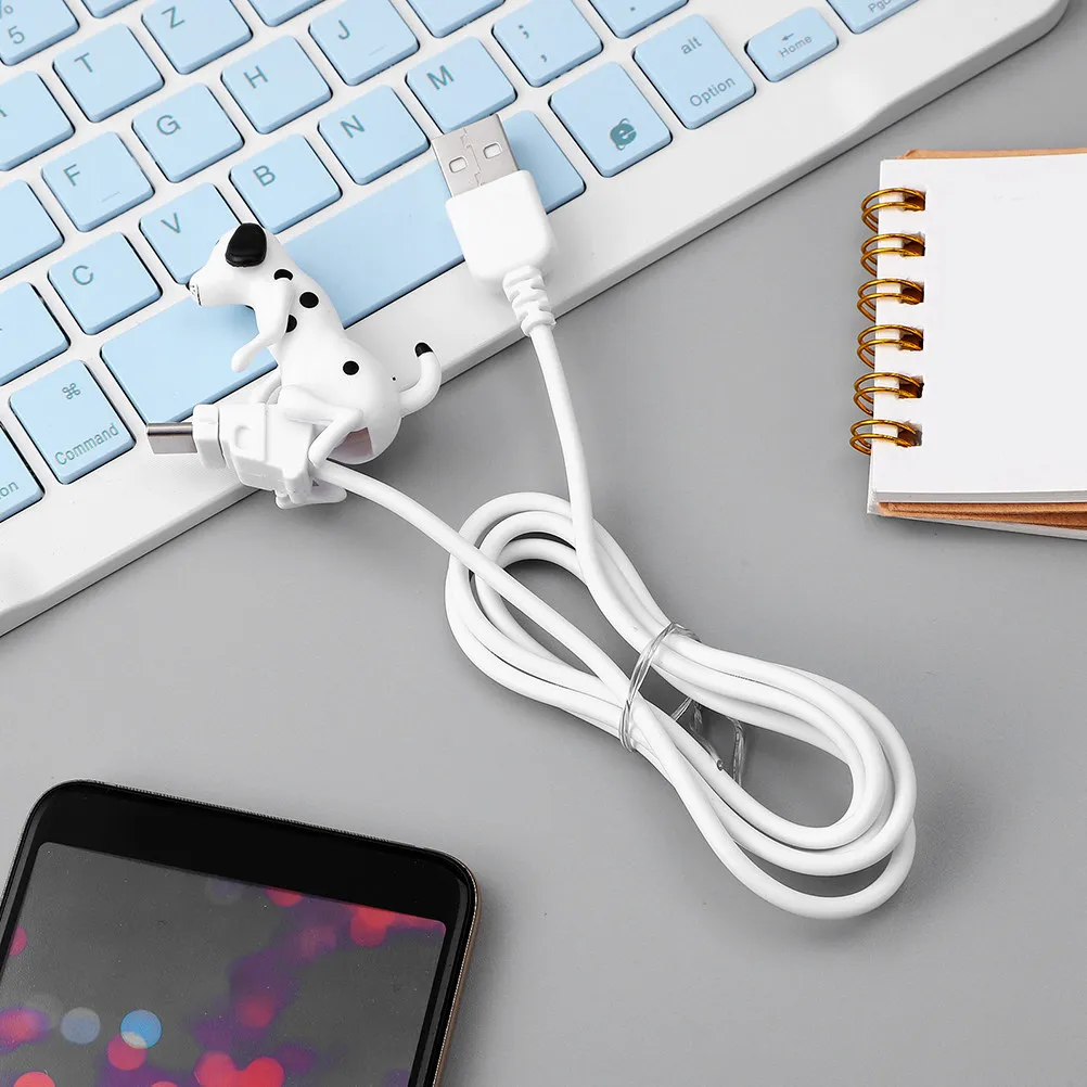 

Комплект из 2 USB-кабелей Type-C с дизайном собаки: быстрая зарядка, интерактивный дизайн в виде движущегося щенка для устройств, забавная зарядка