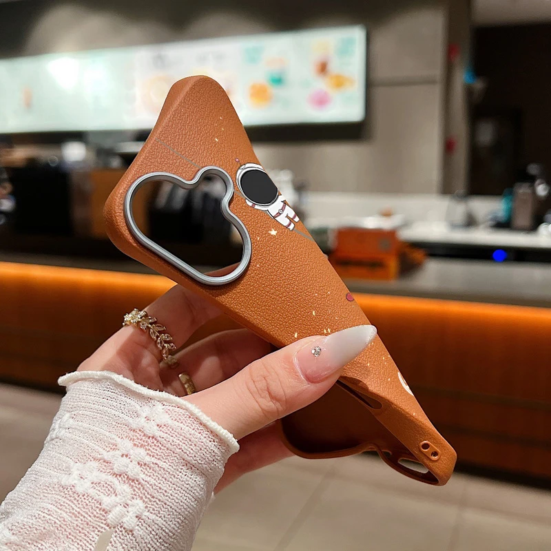Astronaut Pattern TPU Phone Case For iPhone 16 15 Pro Max 15 14 Plus 13 12 Pro 11 Shockproof Soft Silicone Leather Texture Cover