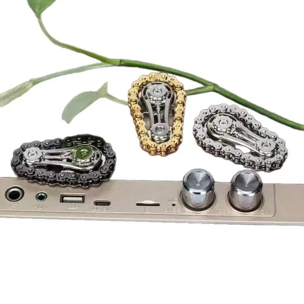 Creatieve Vliegwiel Fidget Spinner Tol Metalen Tandwielen Vingertop Gyro Zintuiglijke Spelen Nieuwigheid Wiel Gear Chain Gyroscoop