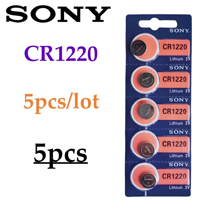 5pcs For Sony CR1220 Battery cr 1220 For Car Watch Toys Remote Control Computer Calculator Control