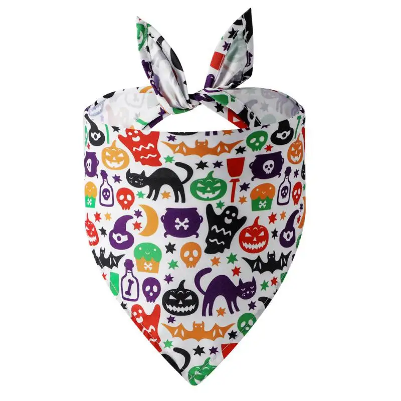 Halloween Pet Dog Triangle Scarf Festival Dog Bandana Saliva Towel Pet Cat Dog Bandanas Decor Small Dogs Cat Bibs Dog Accessorie