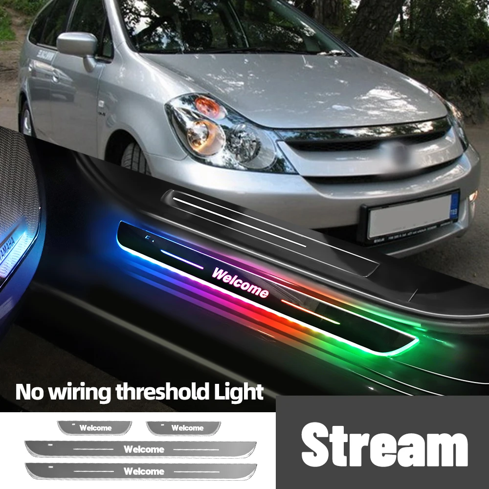 

For Honda Stream 2001-2006 2002 2003 2004 2005 Car Door Sill Light Customized Logo LED Welcome Threshold Pedal Lamp Accessories