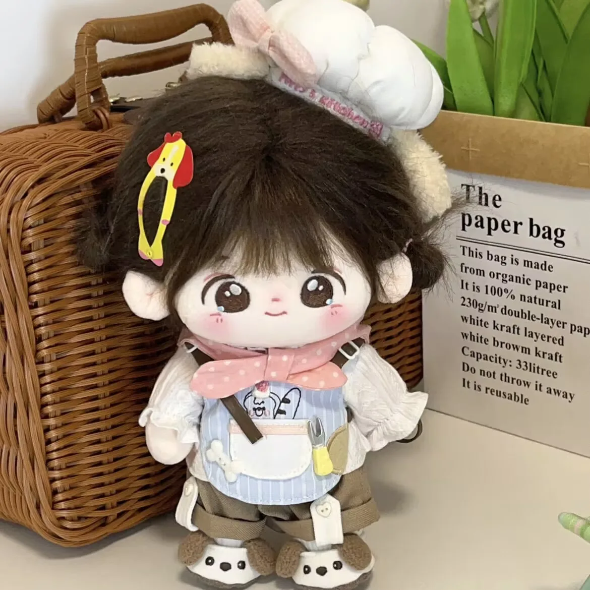 سلسلة مطبخ الدمية القطنية مقاس 20 سم "مطبخ الجرو" و"الأرنب الصغير" مجموعات فساتين الدمية لتغيير الأزياء