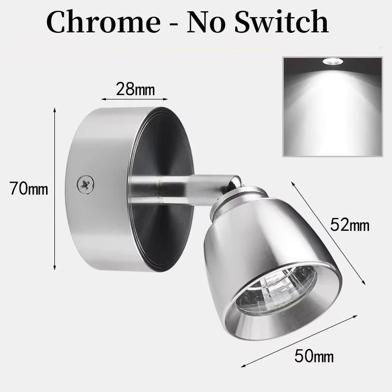 LED Nordic Wall Lamp spotlight Mini Living Room Bedroom Bedside Interior Lamps Family Corridor Stainless Steel Loft Lights Black