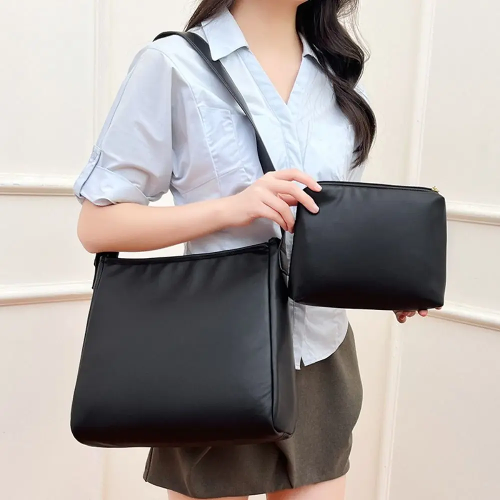 

New PU Leather PU Leather Tote Bag Solid Color Large Capacity Shoulder Bag Women's Handbags Women Girls