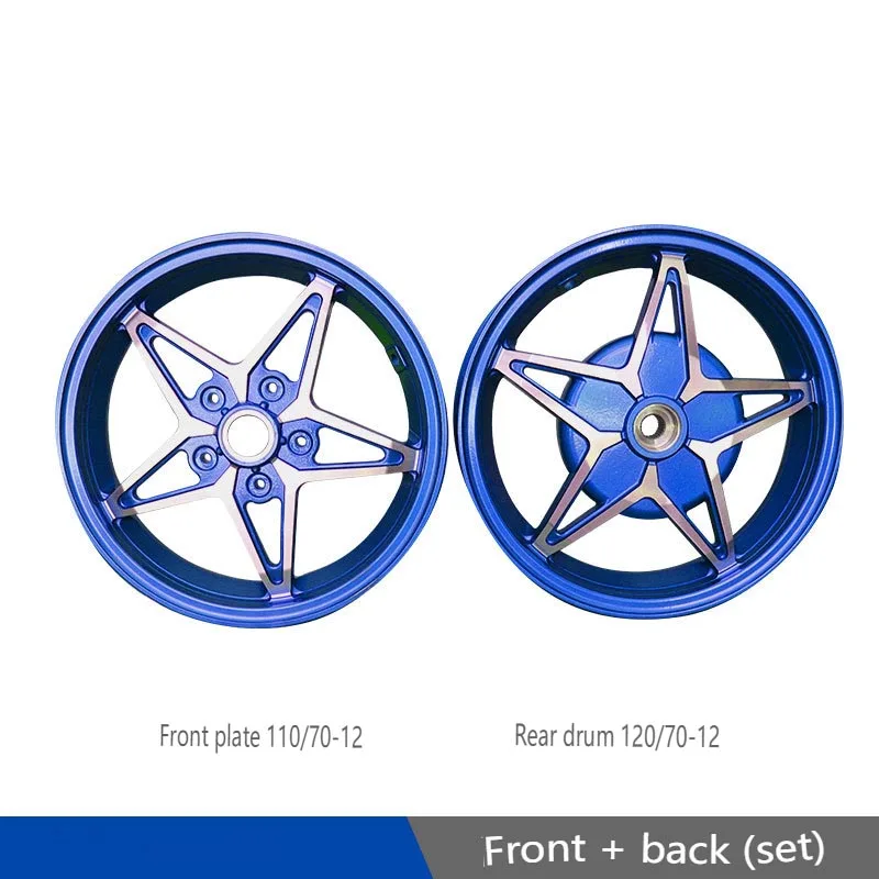 For Vespa Sprint Primavera 150CC Sprint150 Motorcycle Modified Five-Star Wheels Aluminum Front Rear Wheels Rim Scooter 12 Inch