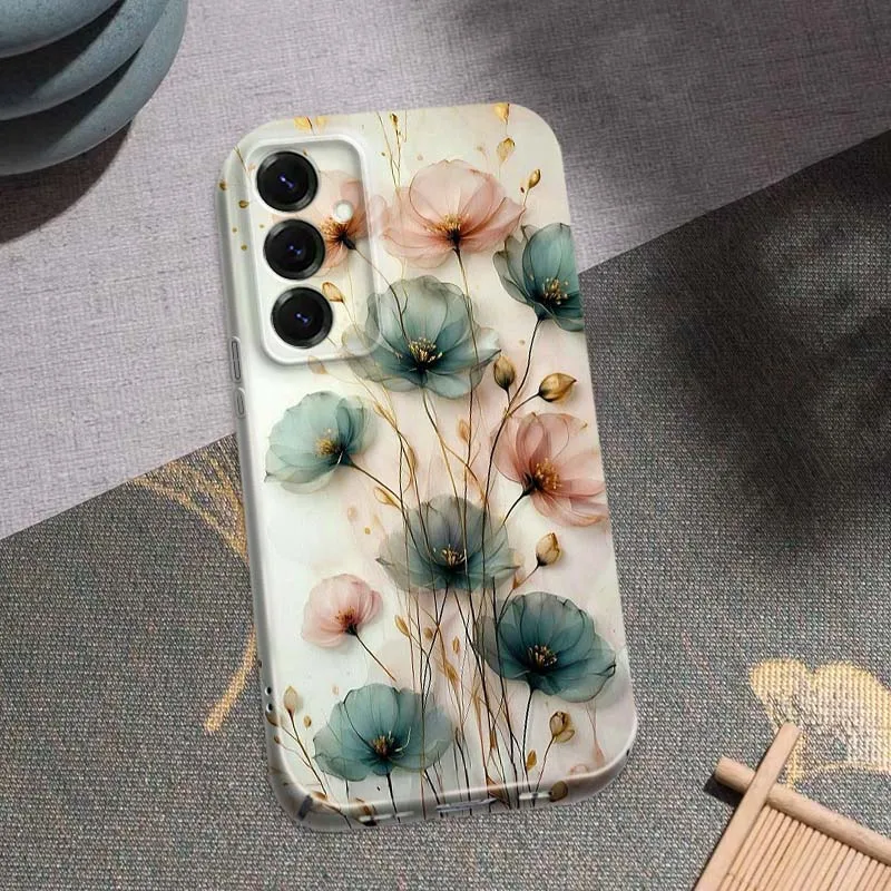 

Beautiful Pastel Flower Art For Samsung A15 A13 A06 A05 A04 A04e A03 Core Note 20 Ultra 5G Feilin Protective Shell Phone Case
