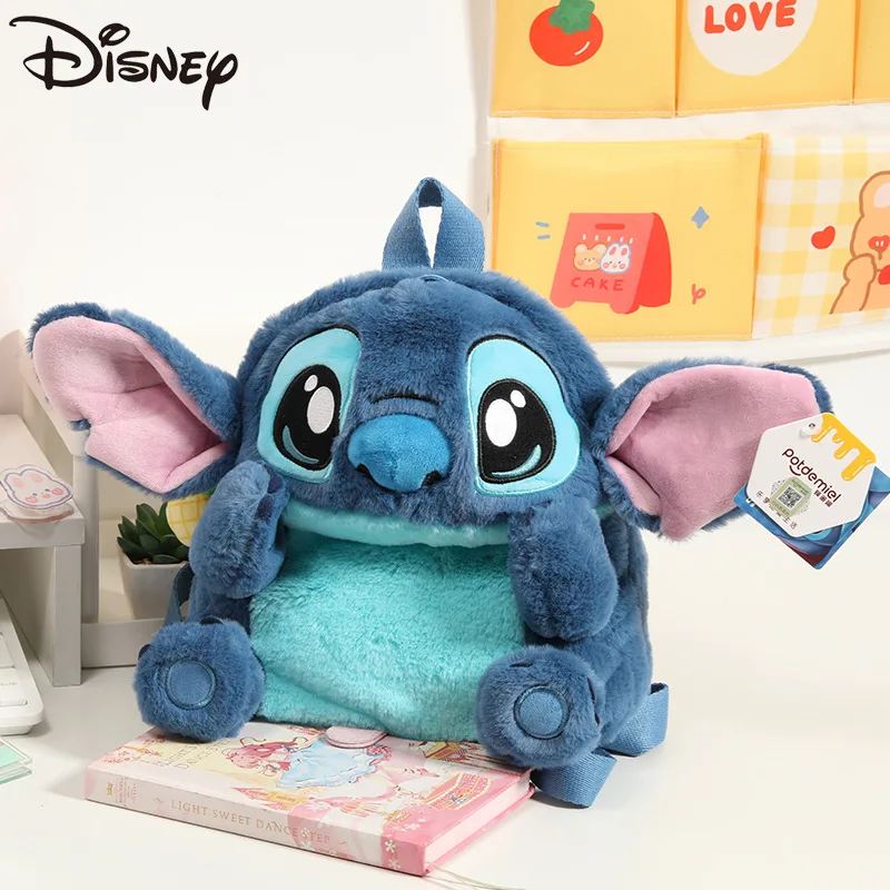 Disney Mochila para crianças, Student Schoolbag, bonito saco de compras para mulheres e meninas, mochila de pelúcia, ponto de urso morango, pequeno