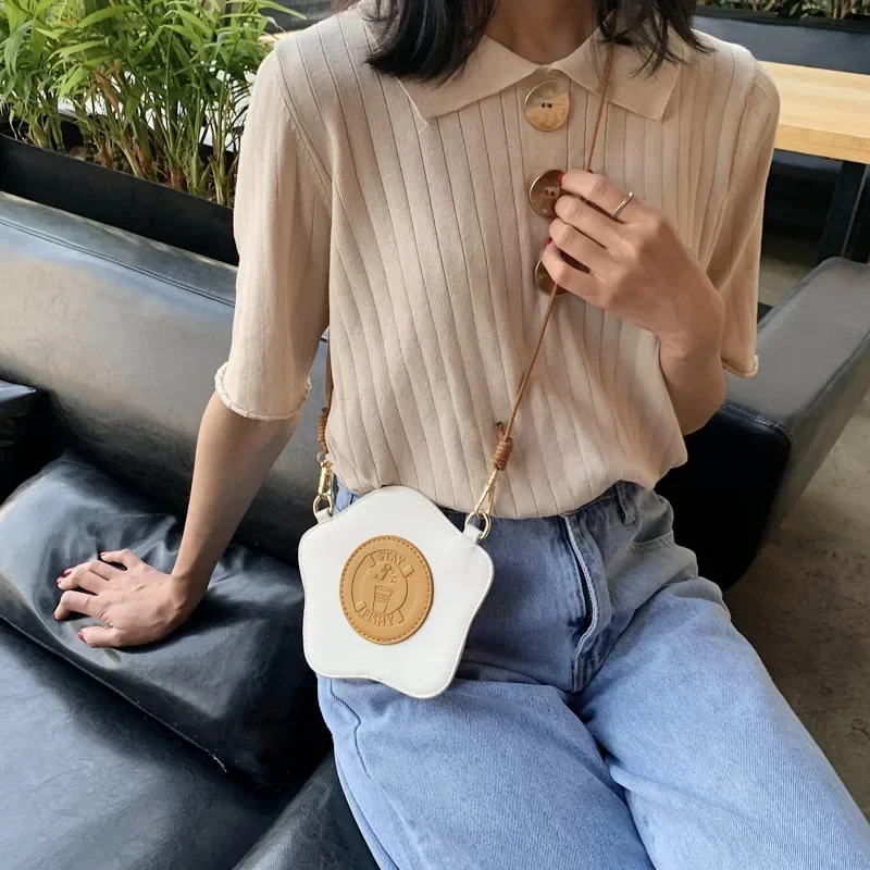 Spring/Summer New Women\'s Bag Creative Breakfast Bread Fried Egg Korean Version Personalized Fashion One Shoulder Mother Bag