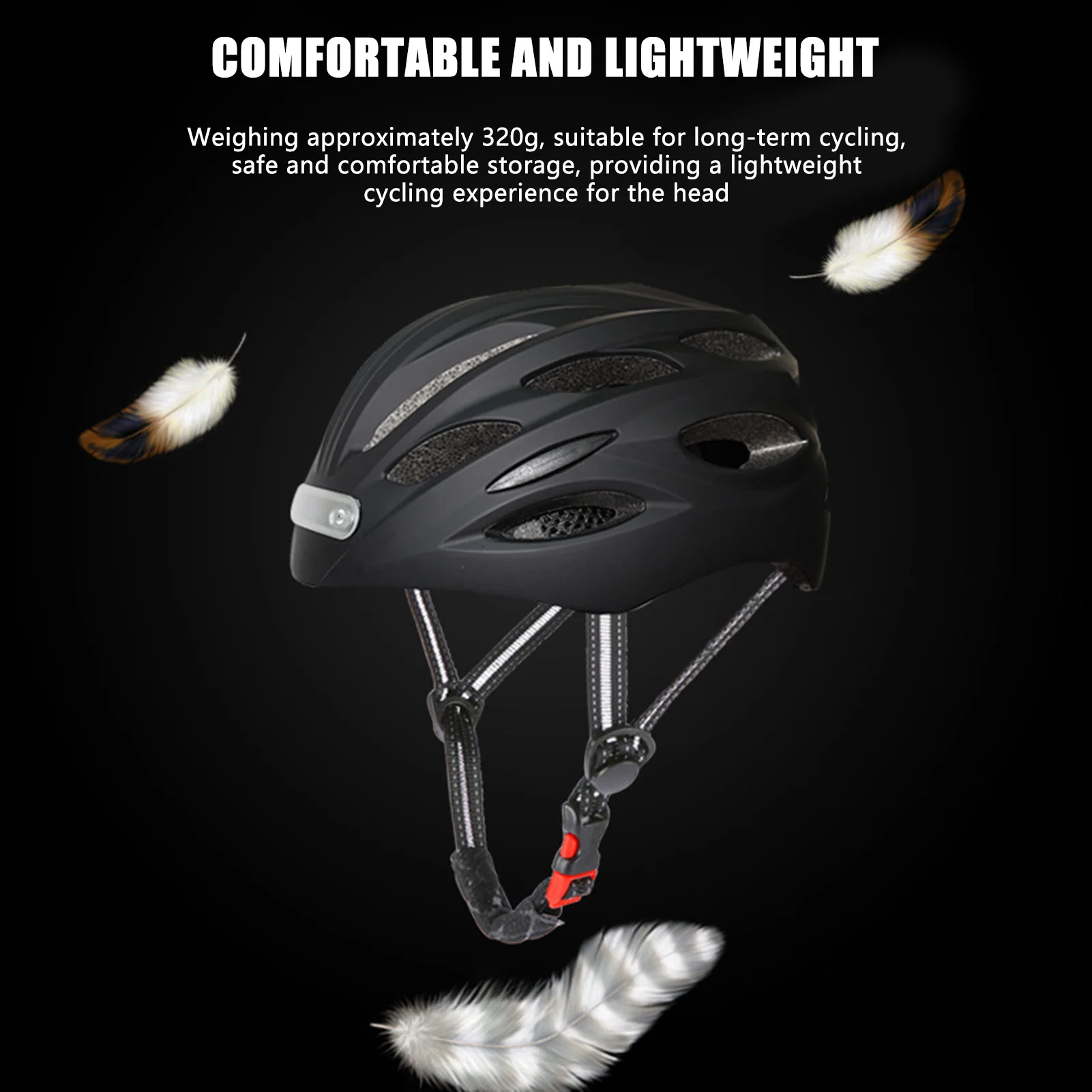 Portable Smart Bike Helmets with Light Adjustable Glowing Cycling Helmets Lightweight Breathable Helmets for Night Riding