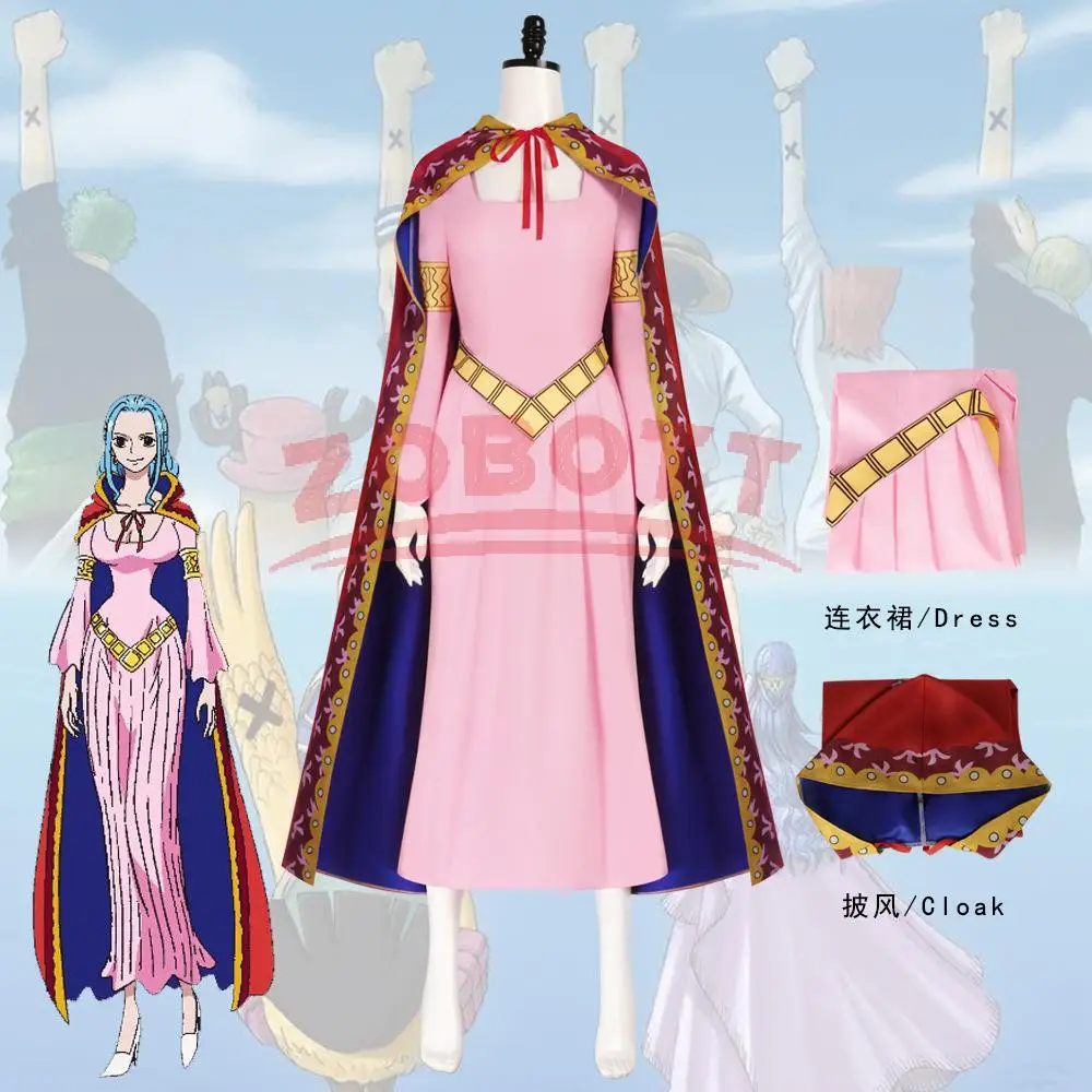 

Anime Womens Nefertari D Vivi Costume Cosplay Boa Hancock Outfit Cloak Dress Princess Maid Dress Halloween Christmas Outfit
