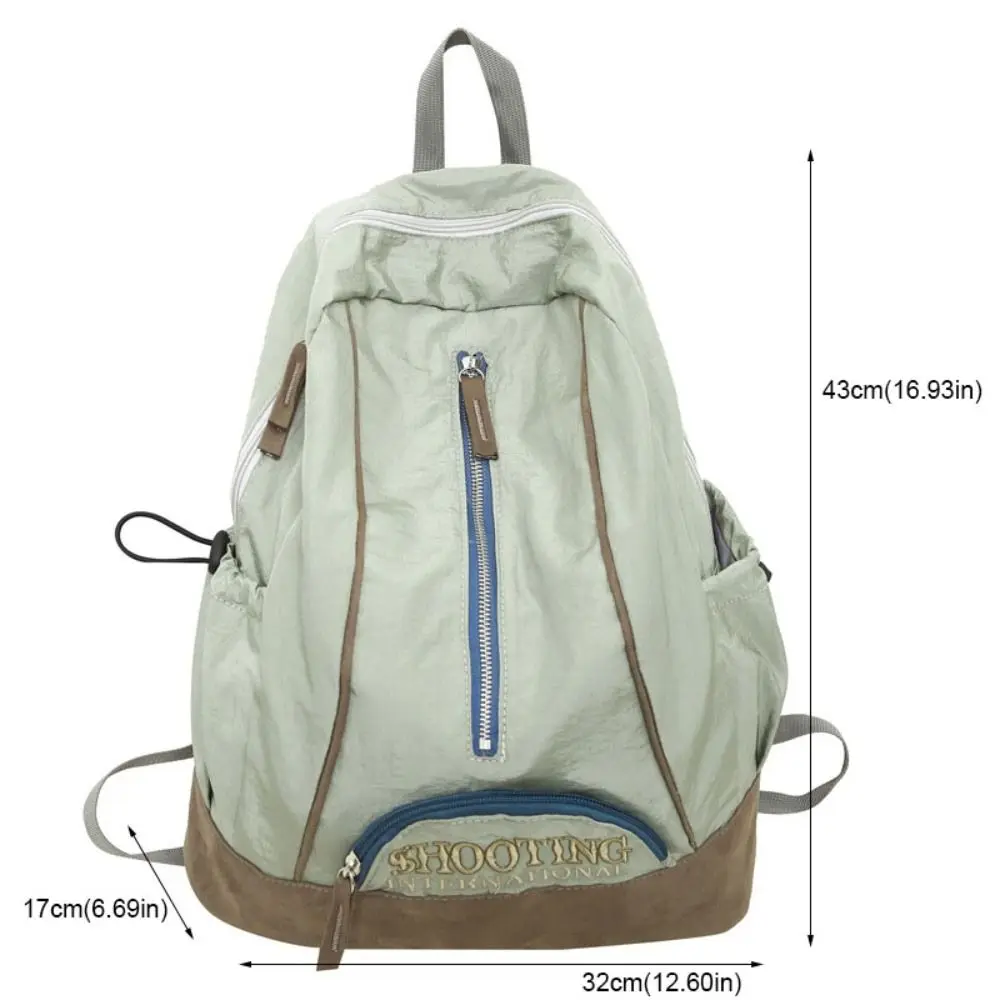 Mochila Ins de moda con bordado a la moda, mochilas escolares informales de alta capacidad con múltiples bolsillos, mochilas escolares informales de estilo coreano para viajes diarios