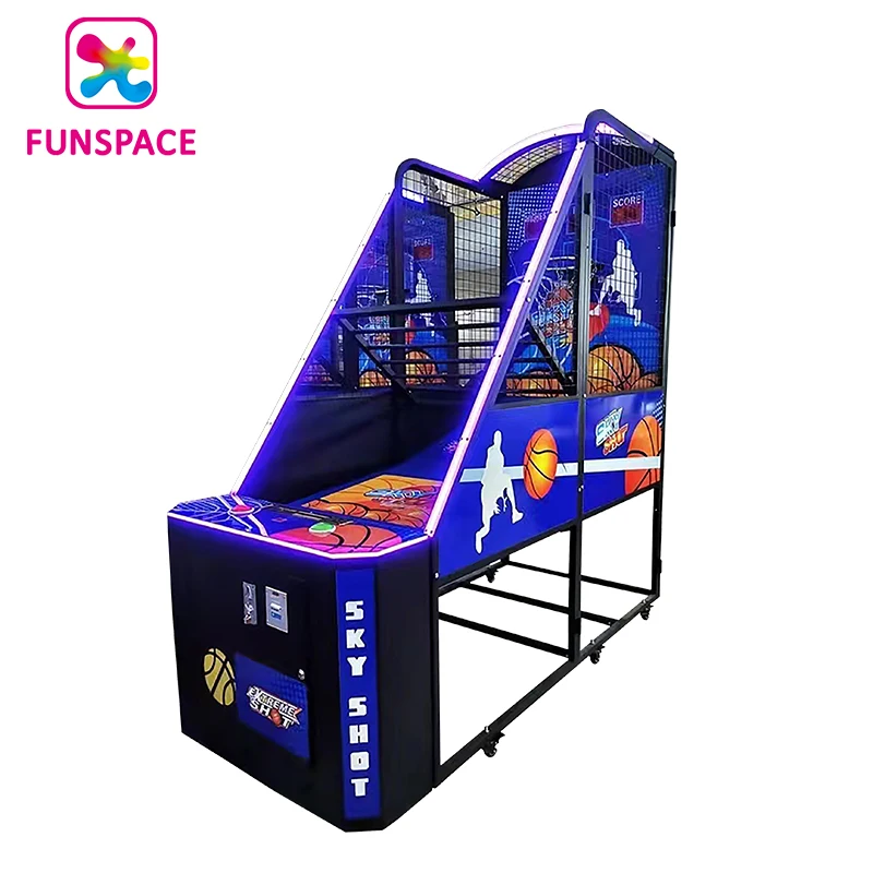 

Funspace для взрослых, домашние электронные аркадные баскетбольные игры, машины для соревнований с монетоприемником, интерактивная игра, баскетбольная машина