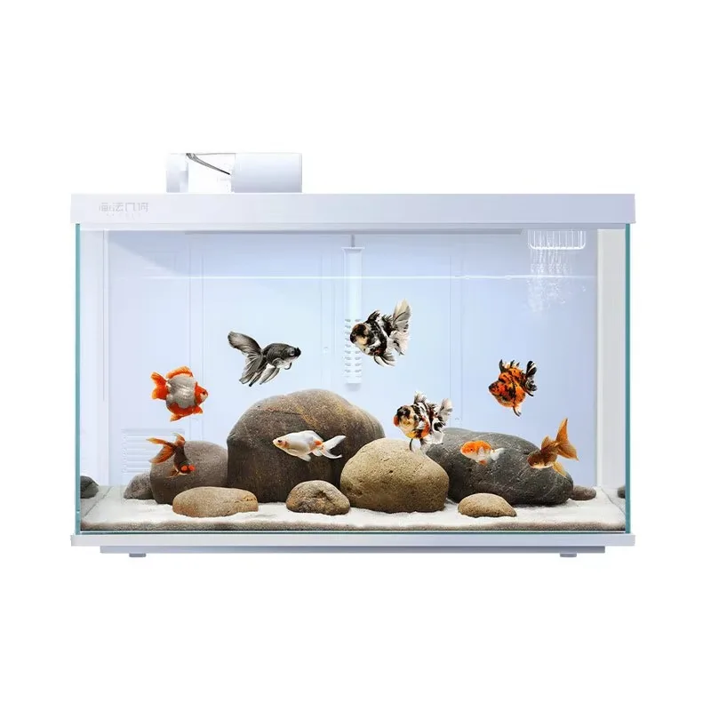 

Aquarium Rectangle Glass Box 30L Eco-Friendly Smart Automatic Circulation Filter Desktop Fish Tank for Pet Indoor Outdoor Use