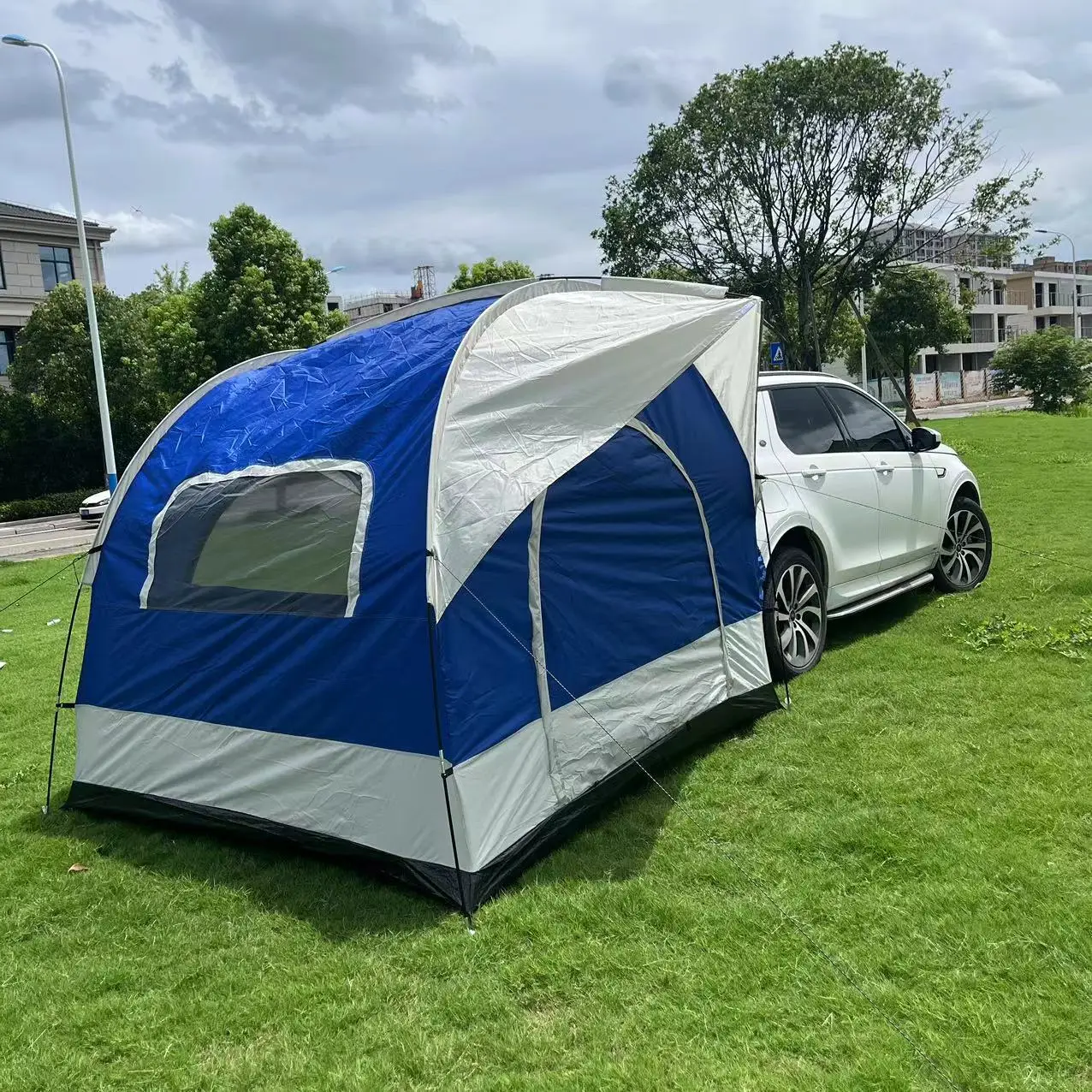 Outdoor SUV Self Driving Tour, Barbecue Camping Car, Tail Extension Tent, Sun Shading, Rain Proof Car Travel Trunk Tent