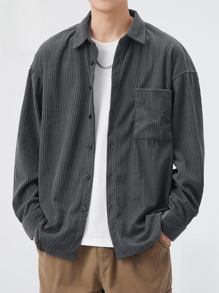 

Casual Loose Long Sve Collared PaulFrank Large Mouth Monkey irt Spring Summer Trendy Striped Outerwear for Youth