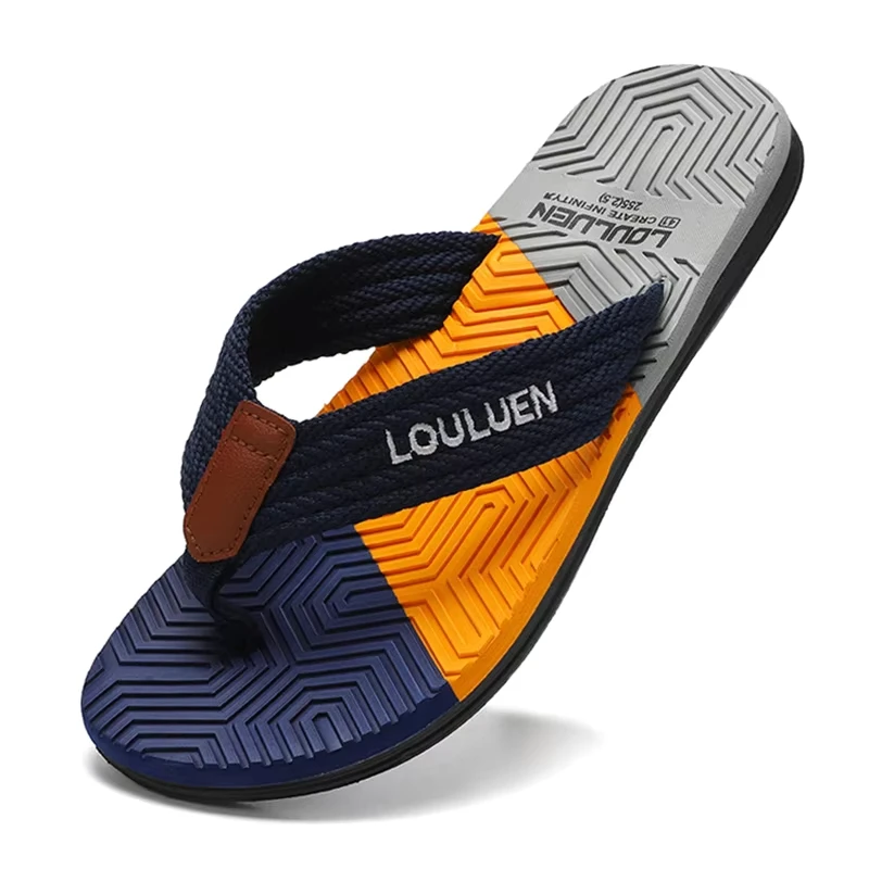 Hochwertige Herren-Flip-Flops für den Sommer, Strand-Flip-Flops, Modische Atmungsaktive Casual-Strandpantoffeln für Herren, Sommer-Outdoor-Schuhe