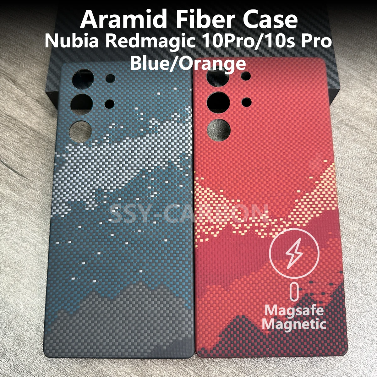 

Чехол из настоящего углеродного волокна для Nubia Redmagic 10Pro, арамидный магнитный защитный чехол Magsafe для телефона 10s Pro, прочный прочный чехол