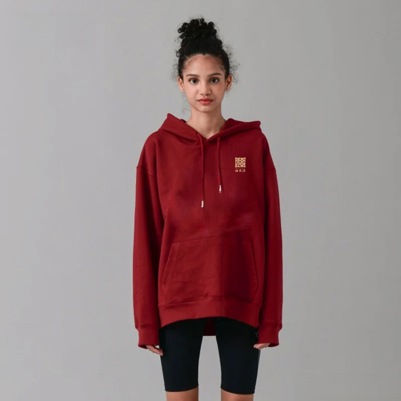 

Модный свитшот на 2024 год Дракона для пар, одинаковые худи для встреч на Новый год, хлопковые толстовки с принтом, повседневные, свободного кроя