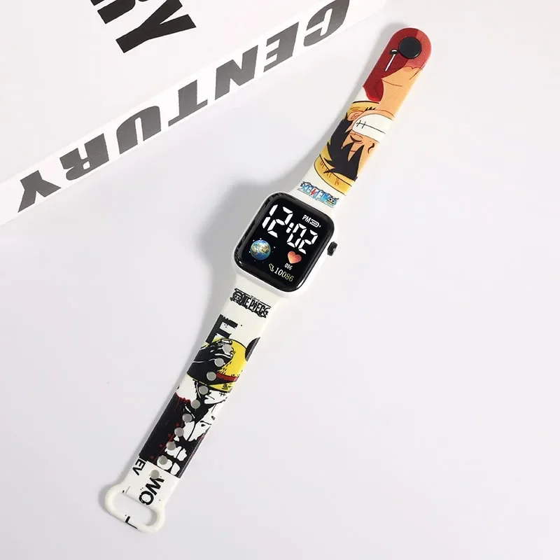 ONE PIECE Luffy LED Sports Watches Silicone Smart Watch for Children Men and Women Cute Anime Electronic Wrist Watches Kids Gift