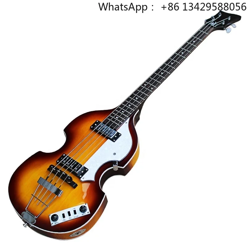 Flyoung Tobacco Sunburst Electric Bass 4 Strings Electric Bass Guitar Rosewood Fretboard Bass