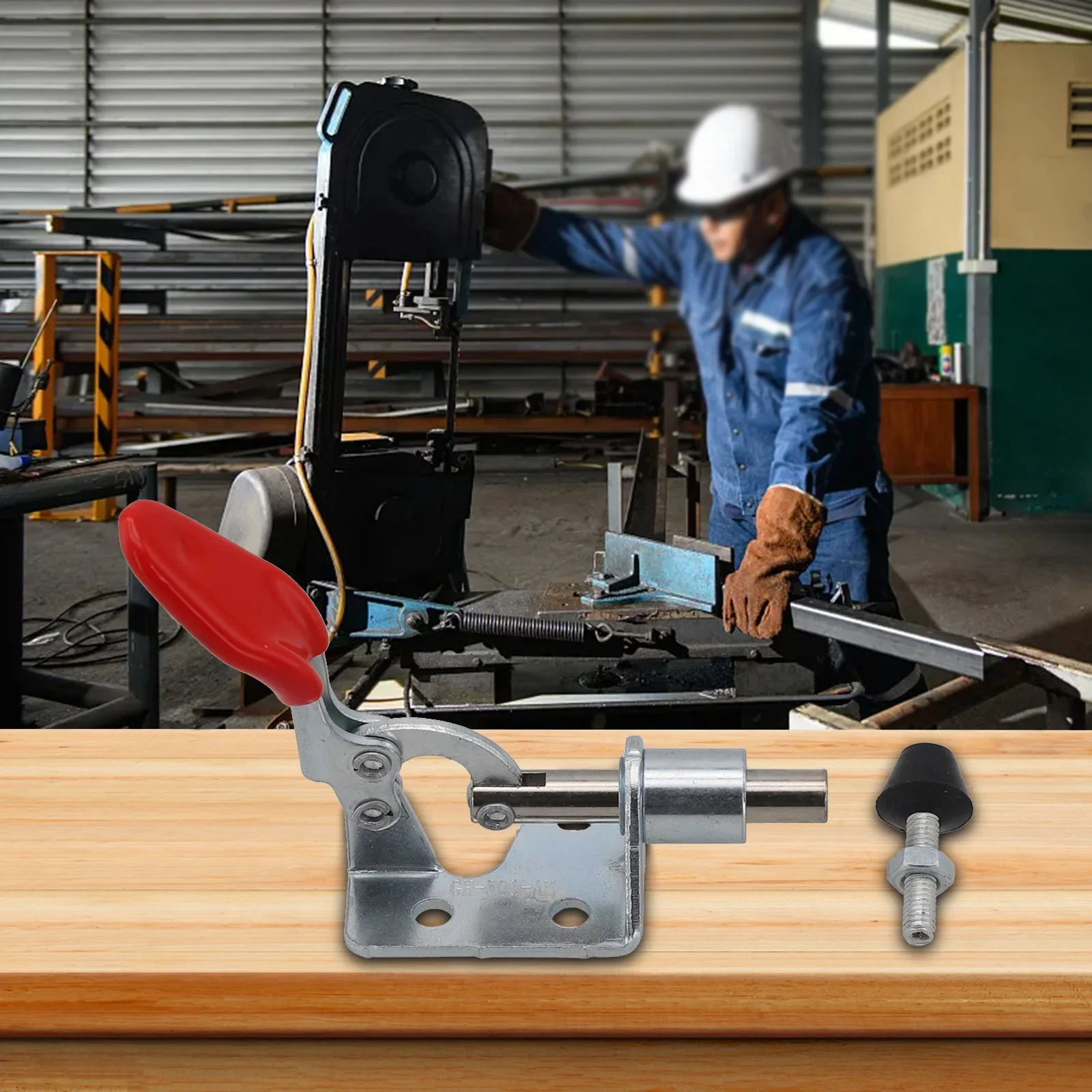 For Toggle Clamp For Toggle Clamp M4x20 Spindle Push-pull Clamp 45Kg Holding Capacity Antislip Vertical GH-301A
