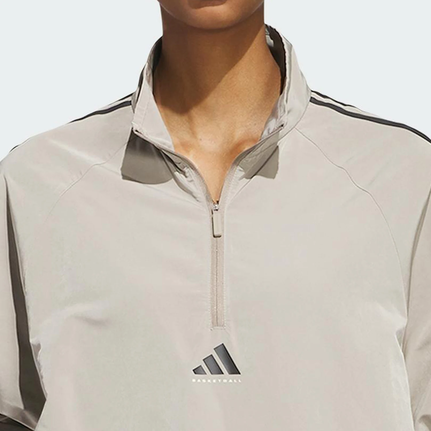 Adidas genuine warm spring new men's and women's half zipper woven hoodie JC7844