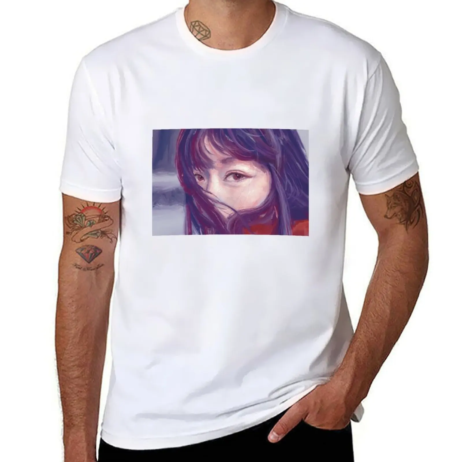 

Portrait of a Girl T-Shirt t shirts for man cotton funny t shirt man casual T-Shirt