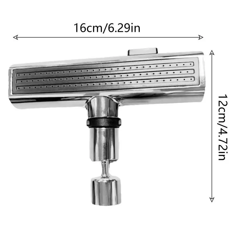 Waterfall Tap 360 Degree Rotatable Wide Spout Faucet Anti-Splash Tap Booster Water Nozzle Connector For Home Kitchen