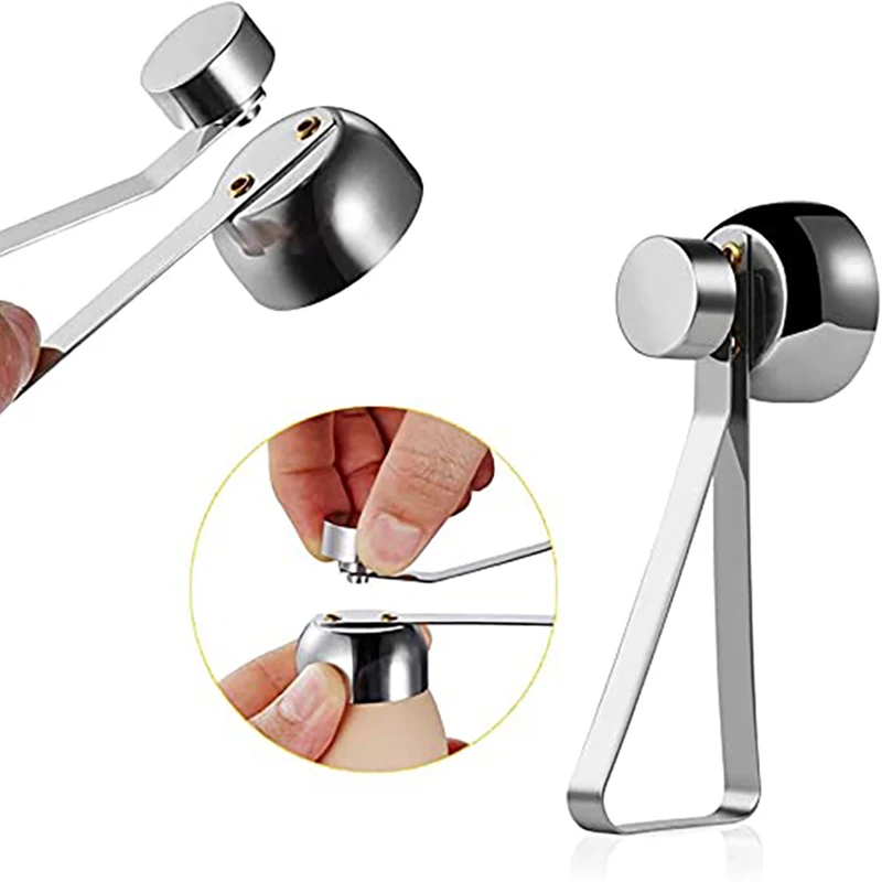 Egg Cracker Topper, Stainless Steel Egg Opener Eggshell Cutter Tool, Perfect Egg Scissors for Raw/Soft Hard Boiled Egg
