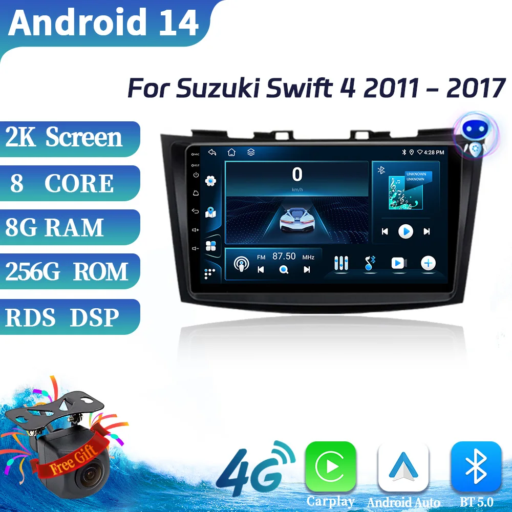 Car Radio Multimedia Video GPS For Suzuki Swift 4 2011-2017 Multimedia Video Android Navigation Carplay Wireless Stereo Screen