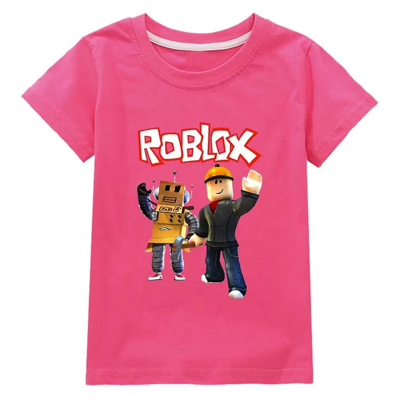 Roblox-تي شيرت بأكمام قصيرة للأطفال ، مريح ، كاجوال ، بسيط ، موضة الموضة ، ملابس للفتيان والفتيات ، صيف ، جديد ،