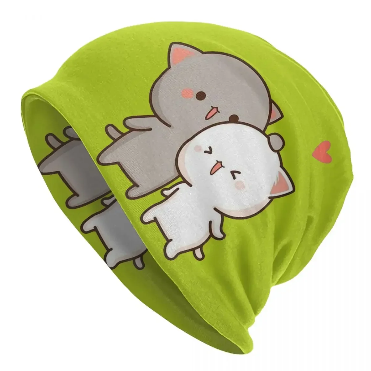 

Peach And Goma Mochi Cat Beanie Cap Unisex Winter Bonnet Femme Knitted Hats Cool Outdoor Ski Skullies Beanies Hats For Men Women