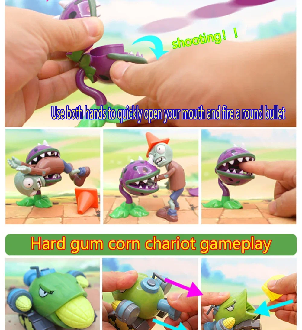 PLANTS VS ZOMBIES PVZ Pea Shooter Boss Actionfigur Modell Spielzeug Puppen Schießen Dave Allstar Spielzeug Kinder Geschenke für Jungen – Detail 5